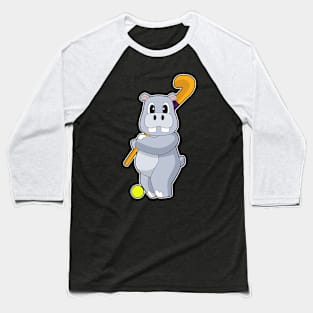 Hippo Field hockey Hockey stick Baseball T-Shirt